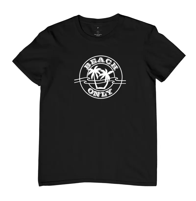 Camiseta Paradise Estampa Grande Preta