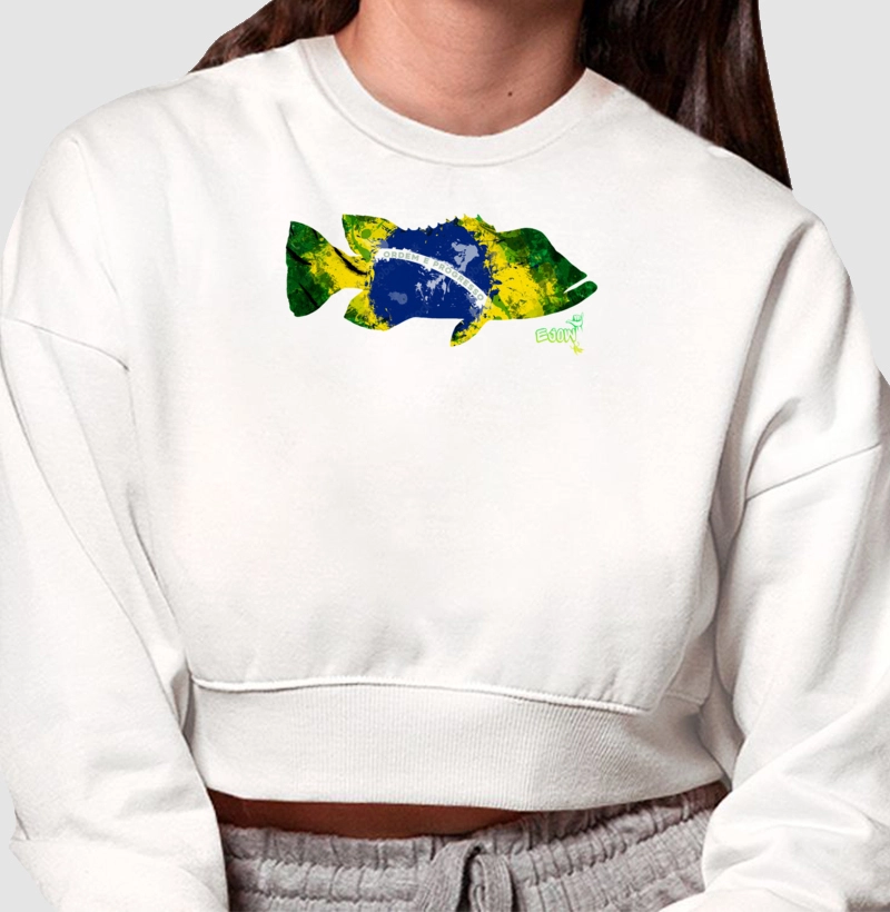 MOLETOM CROPPED Tucunaré Brasil