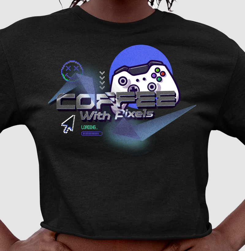 Cropped "Coffee With Pixels" - Edição Gamer