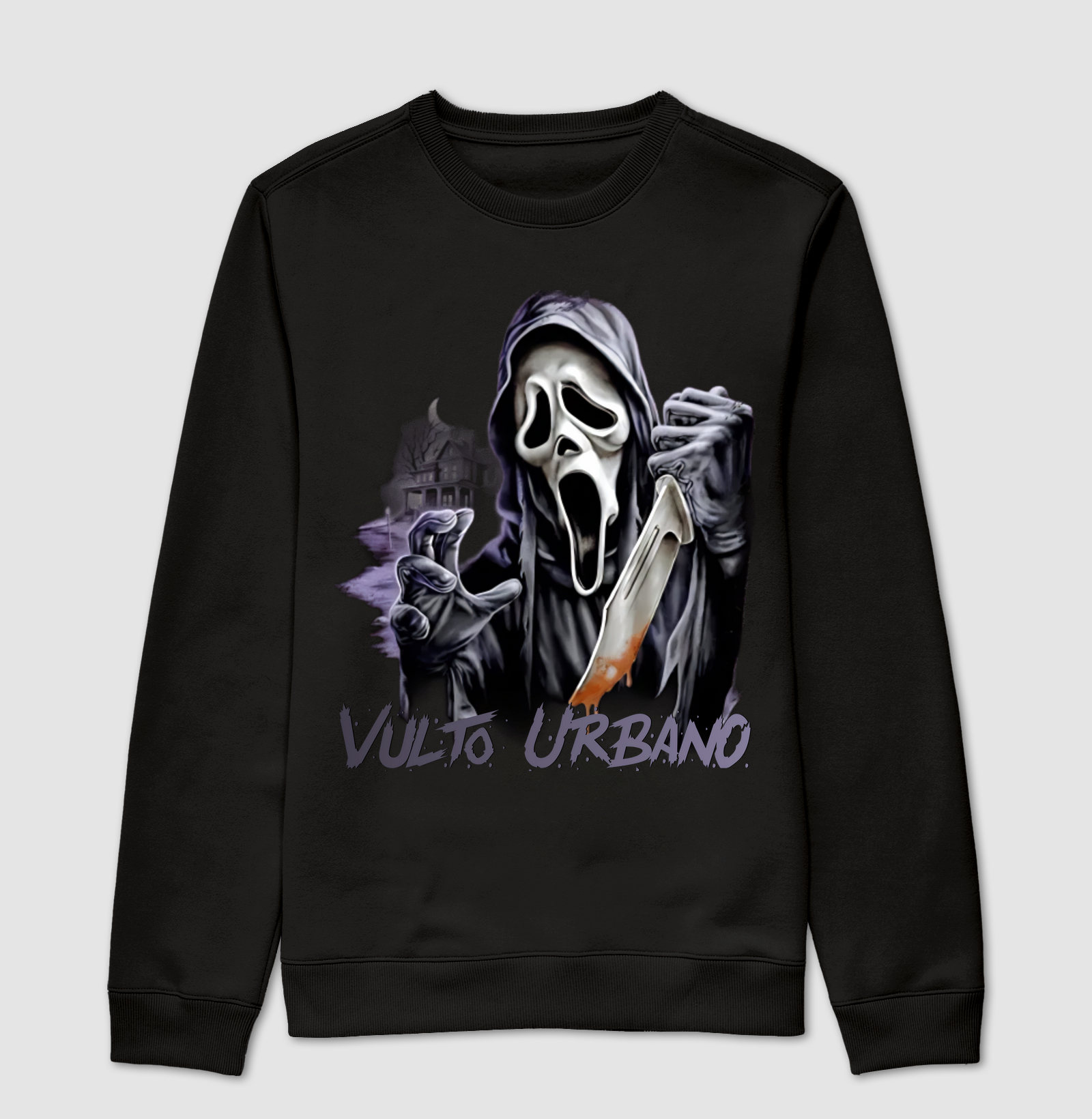 Camiseta de Terror Caveira da Sombra Vulto Urbano