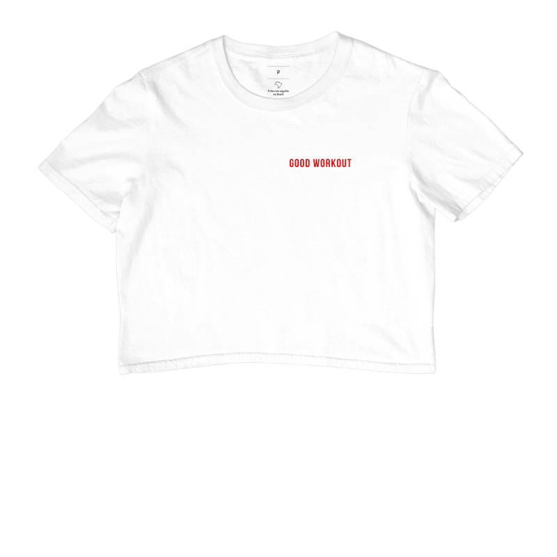 Cropped Good Workout Logo Pequena Vermelha