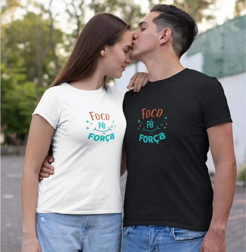 Camiseta Inspiradora | Foco, Fé, Força | Tríade do Sucesso | Motivação Atlética