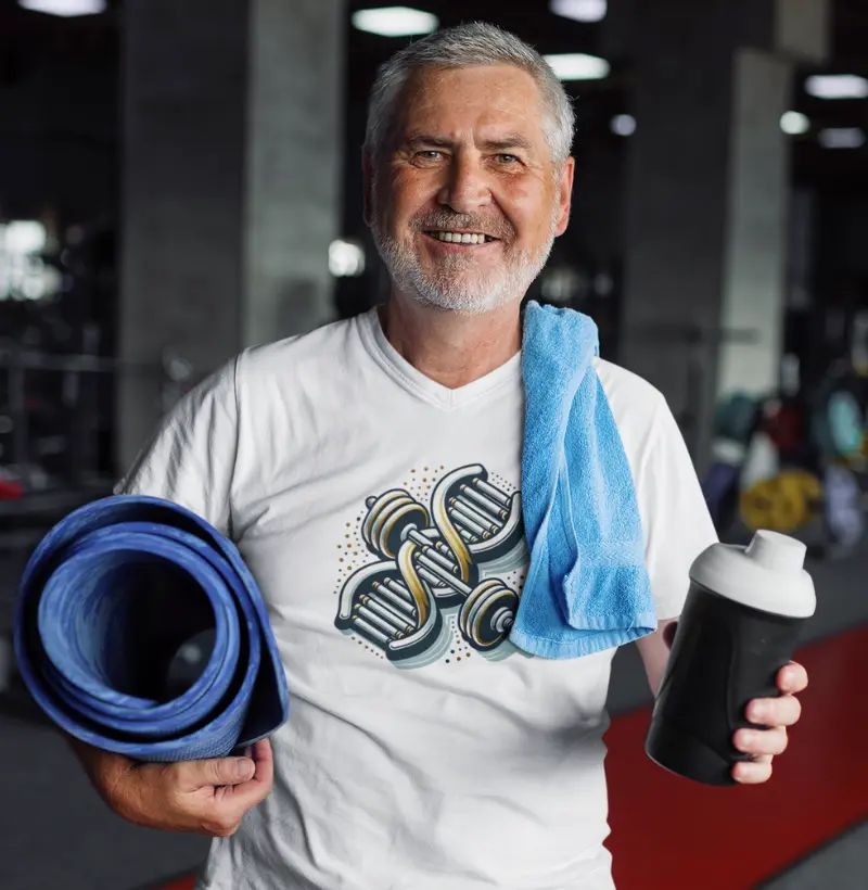 Força Genética V2 | Poder da hélice do DNA | Camiseta moderna com design de fitness