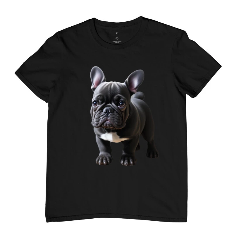 Camiseta estampa Buldogue Francês 