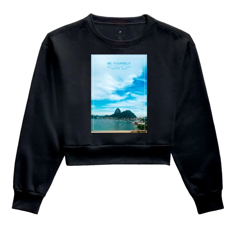 Be yourself - Moletom Cropped