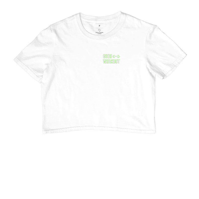 Cropped Good Workout Logo com Halter Verde