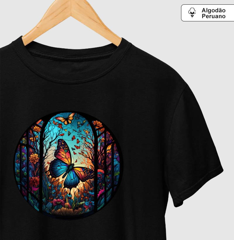 Butterfly Vitral - Produto Premium - Algodão Peruano