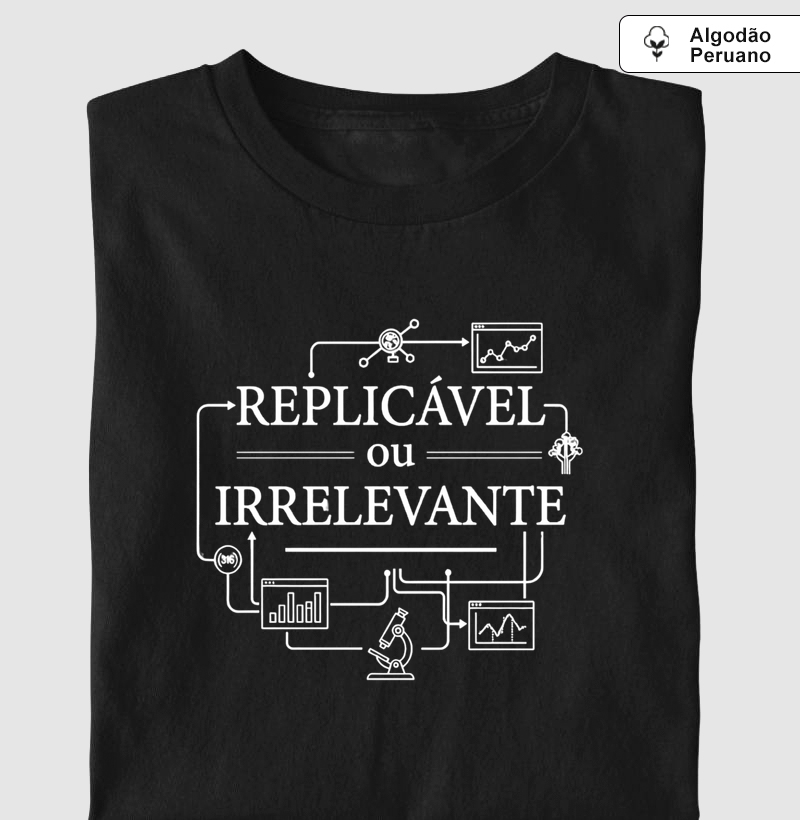 Camiseta 'Replicável ou irrelevante'