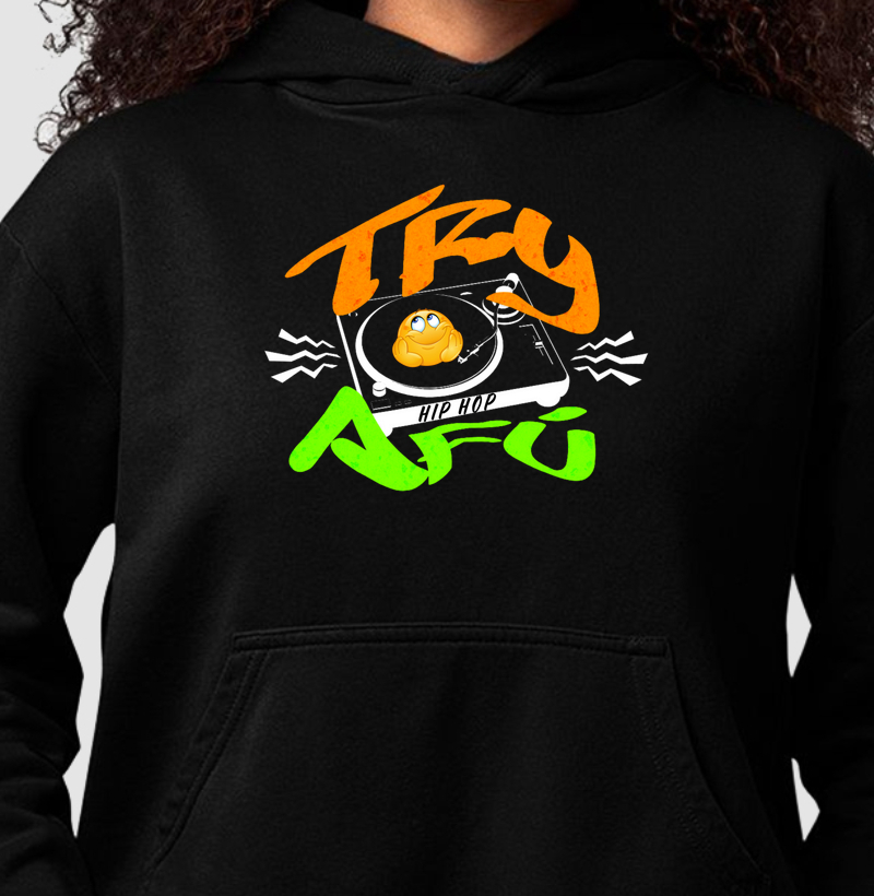 Camiseta Estampada - Estampa exclusiva Vibração Hip Hop Try Afú