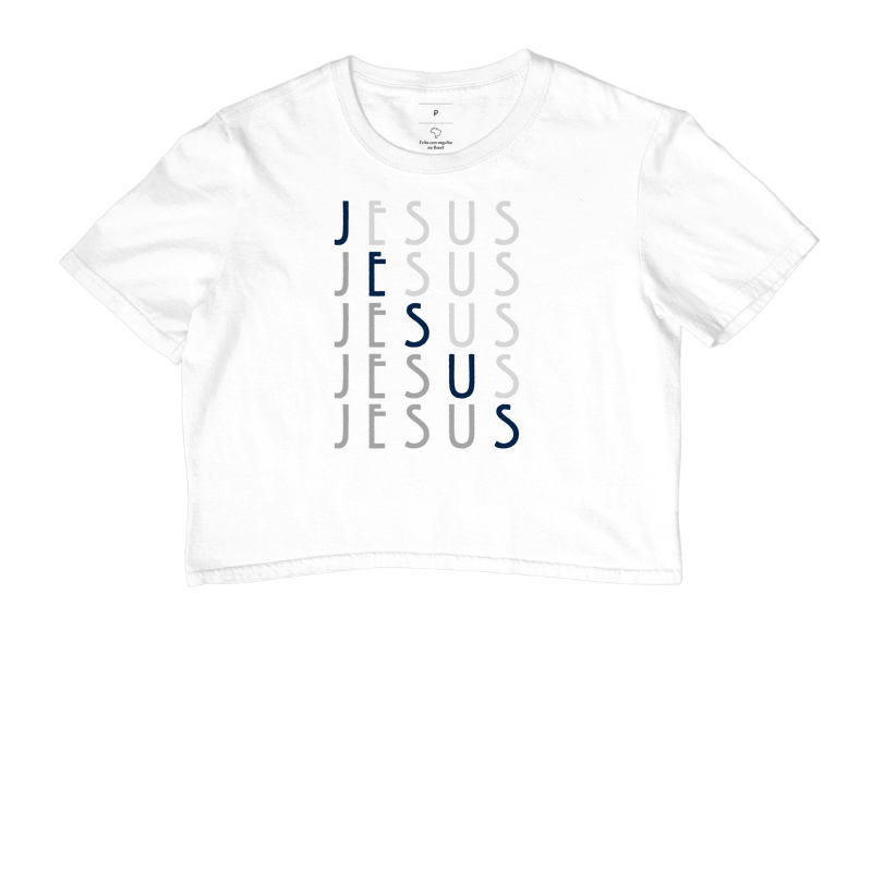 Estampa Jesus Diagonal Branca Fem.