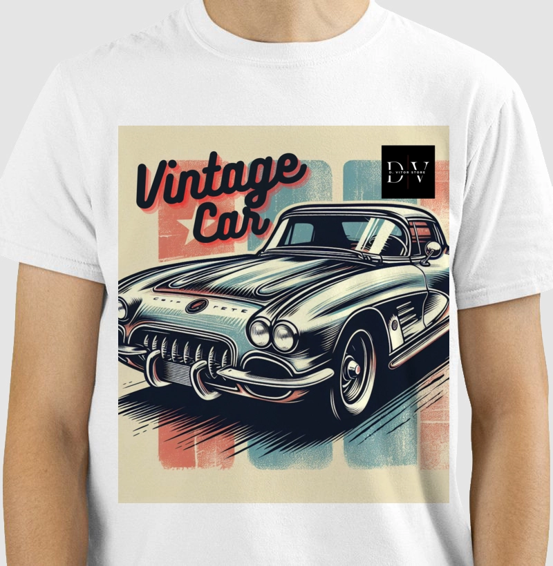 Camiseta T-shirt D. VITOR STORE - Vintage Car Corvette 01