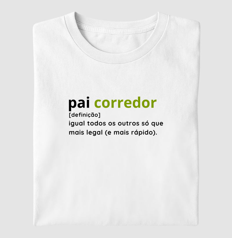 Camiseta Definição Pai corredor