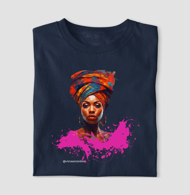 Mulher preta arte cor rosa