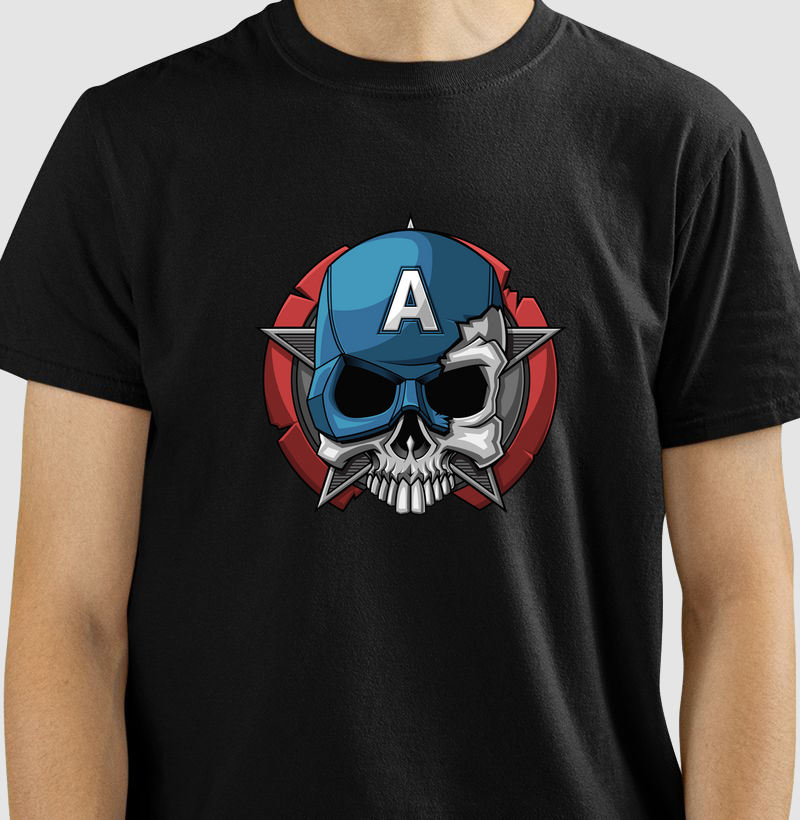 Camisa Capitão América Skull