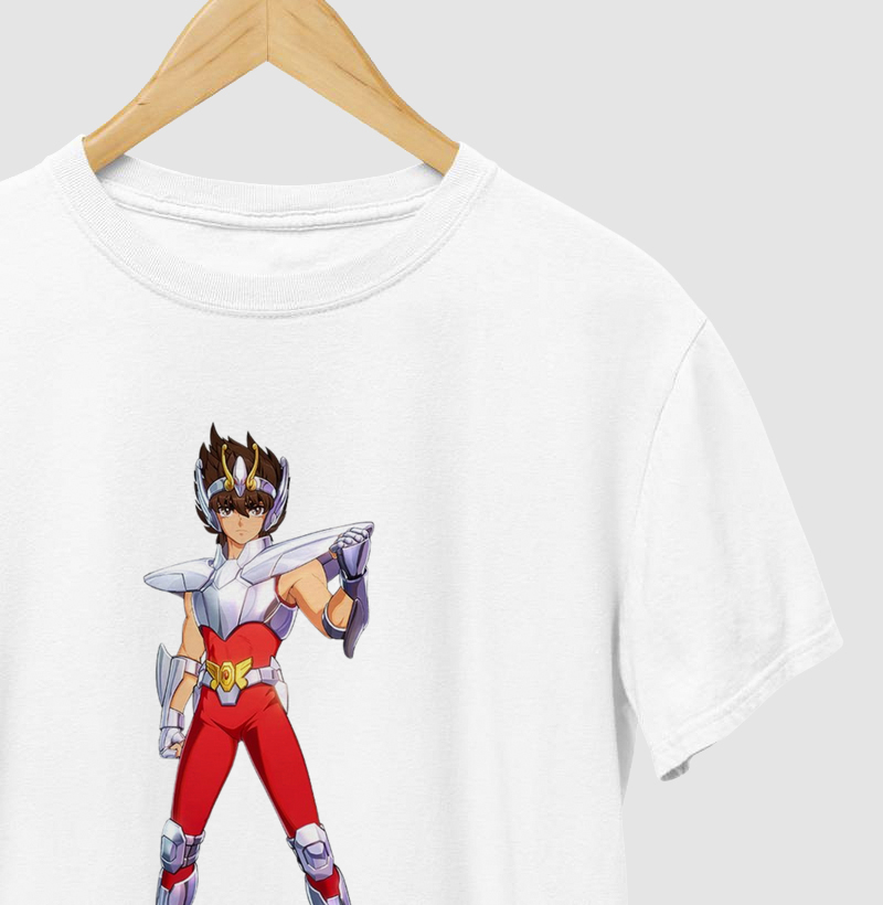 Camiseta com estampa geek - Seya - Cavaleiros do Zodíaco