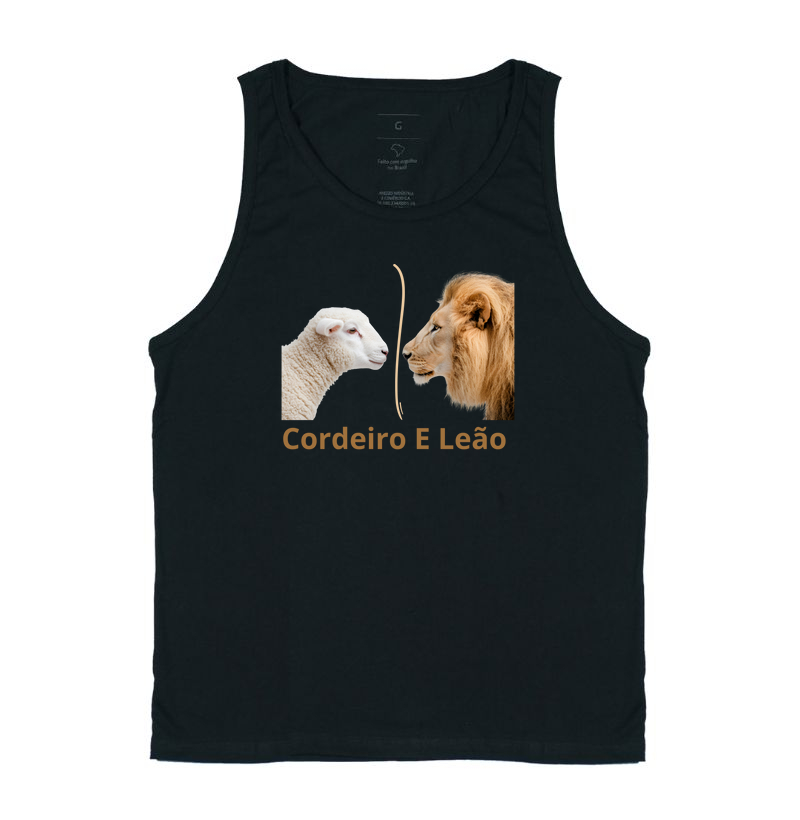🦁🐑 Camiseta – Cordeiro e Leão