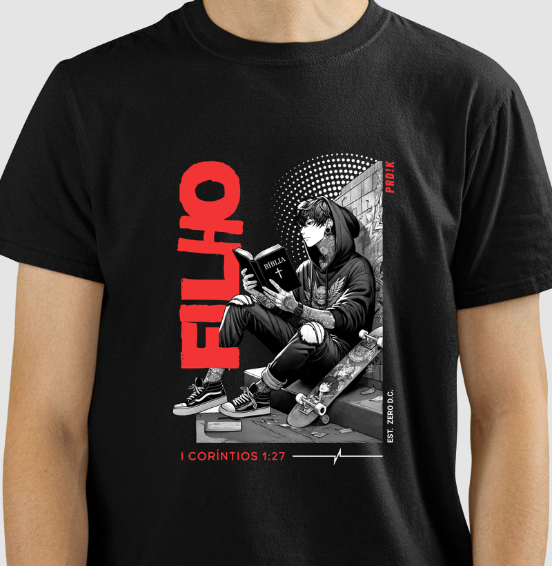 Camiseta Algodão com Estampa - Filhos Loucos