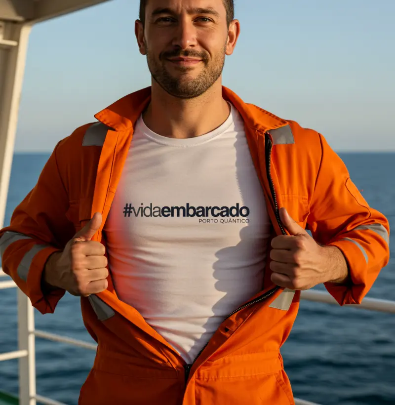 Camiseta Masculina 100% Algodão - #vidaembarcado
