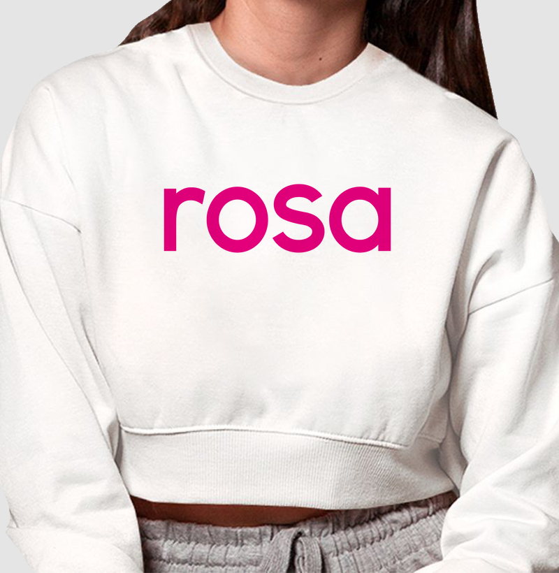 Moleton Cropped Rosa