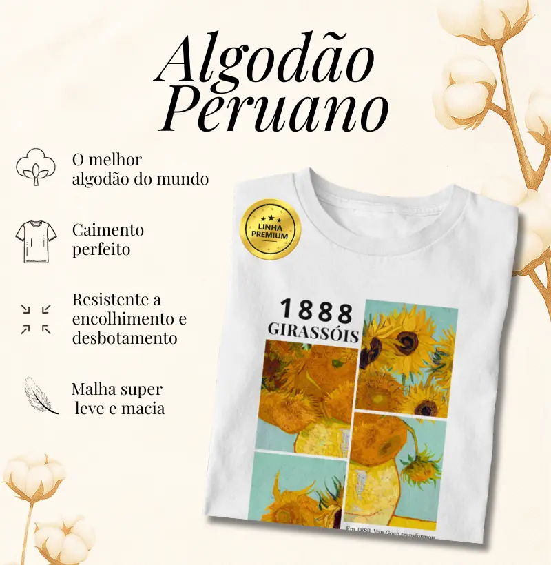 Algodão Peruano - Girassóis (1888)