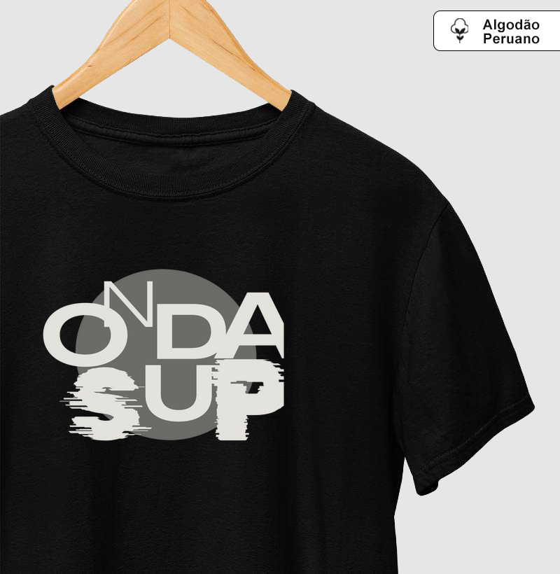 Camiseta OndaSup – Estampa Brush & Flow | Algodão Peruano