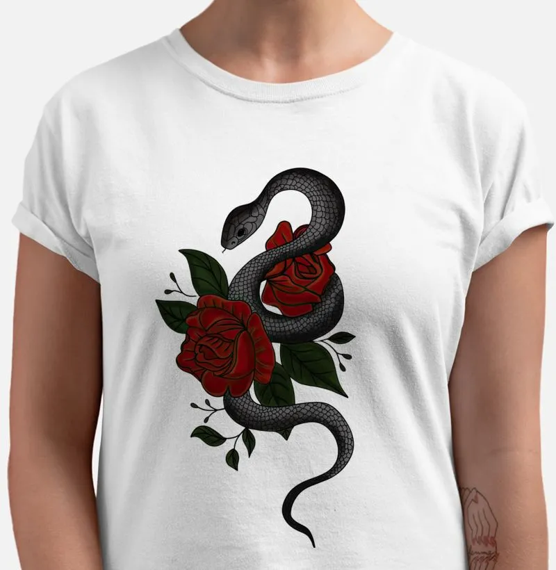 Cobra e rosas