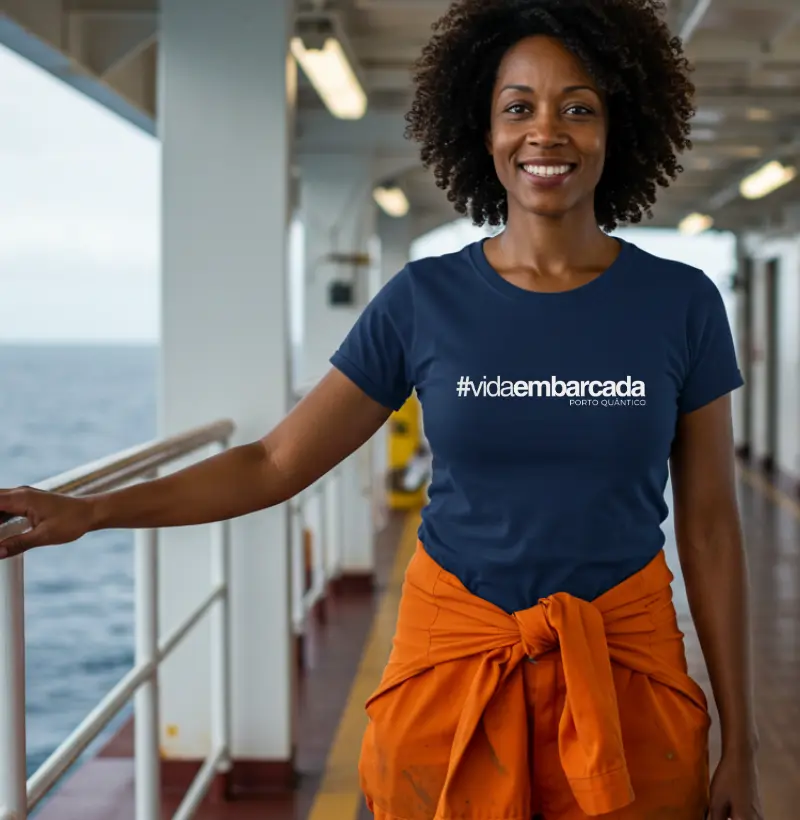 Camiseta Feminina 100% Algodão - #vidaembarcada