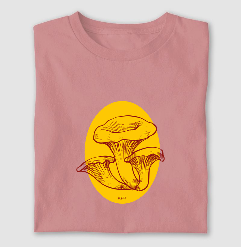 Cogumelos fundo amarelo
