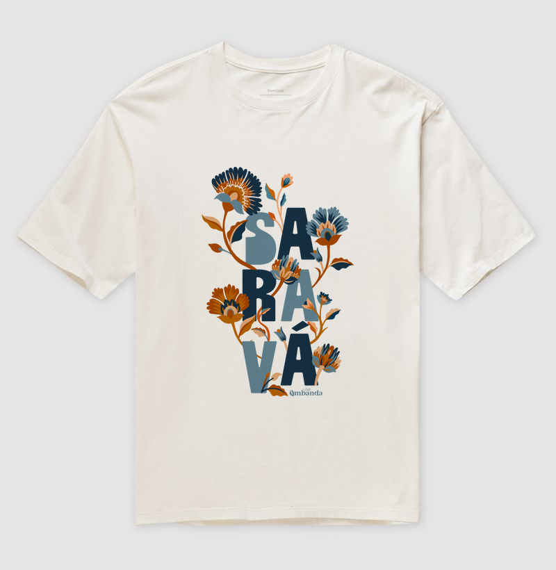 Camiseta Oversized - Saravá Blue