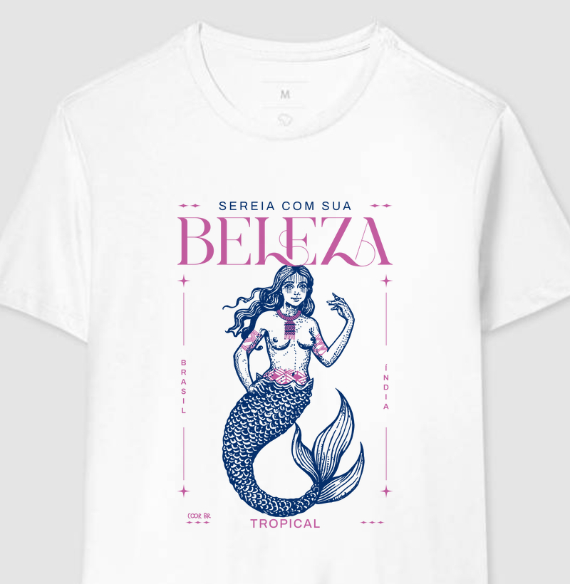 Camiseta Sereia Índia Tropical