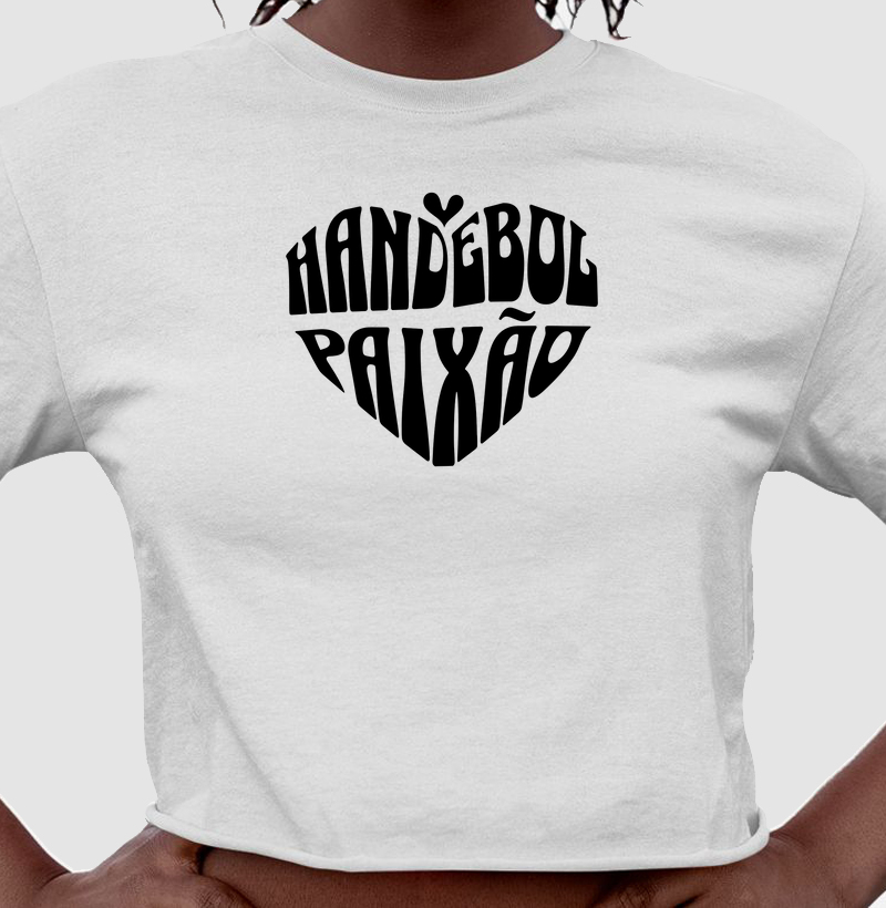 Cropped de Handebol -  Coração Handebol Paixão 