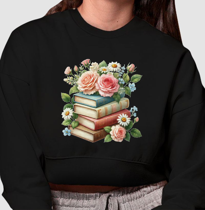 HONESTEE LIVRO Cropped Moletom