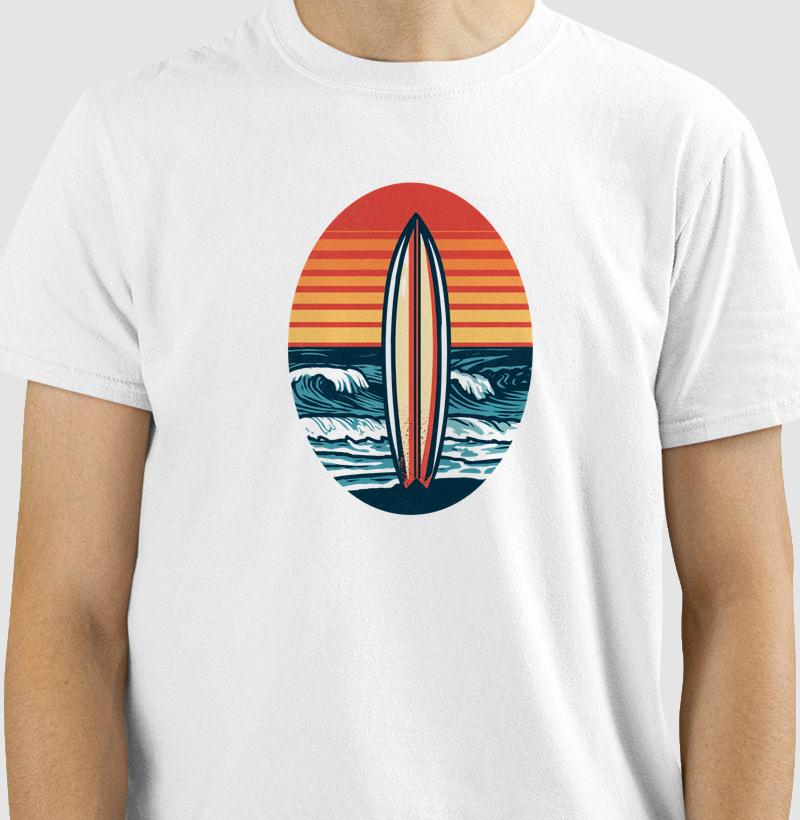 Camiseta Prancha Sunset — Praia & Orla | Posto80