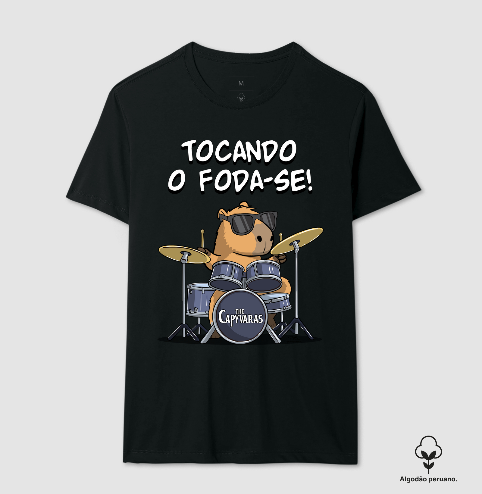Camiseta Capivara Tocando o Foda-se