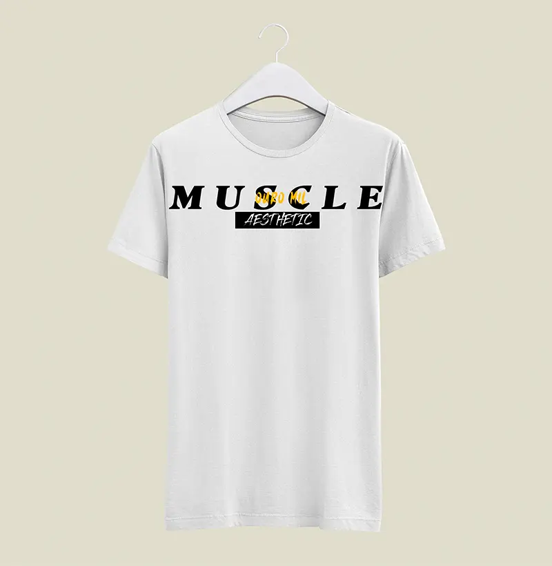 CAMISETA ESTAMPADA MUSCLE BRANCA