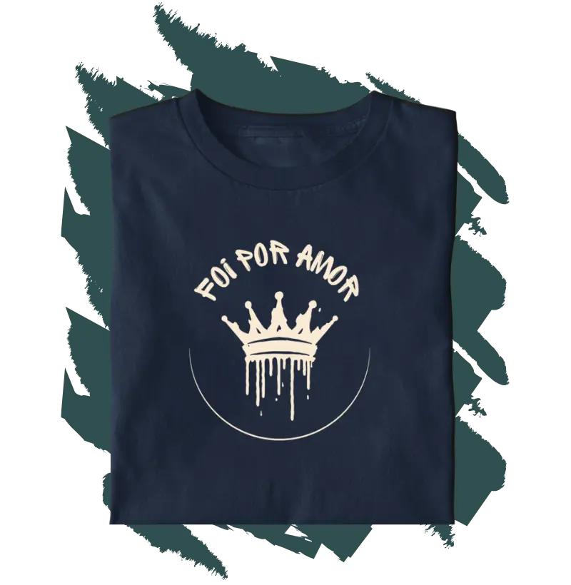 Camiseta Cristã - Foi por Amor MASC