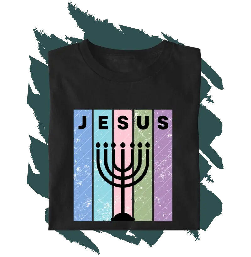 Camiseta Cristã - candelabro