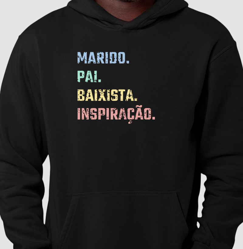 Camisa "Marido, pai, baixista, inspiração"