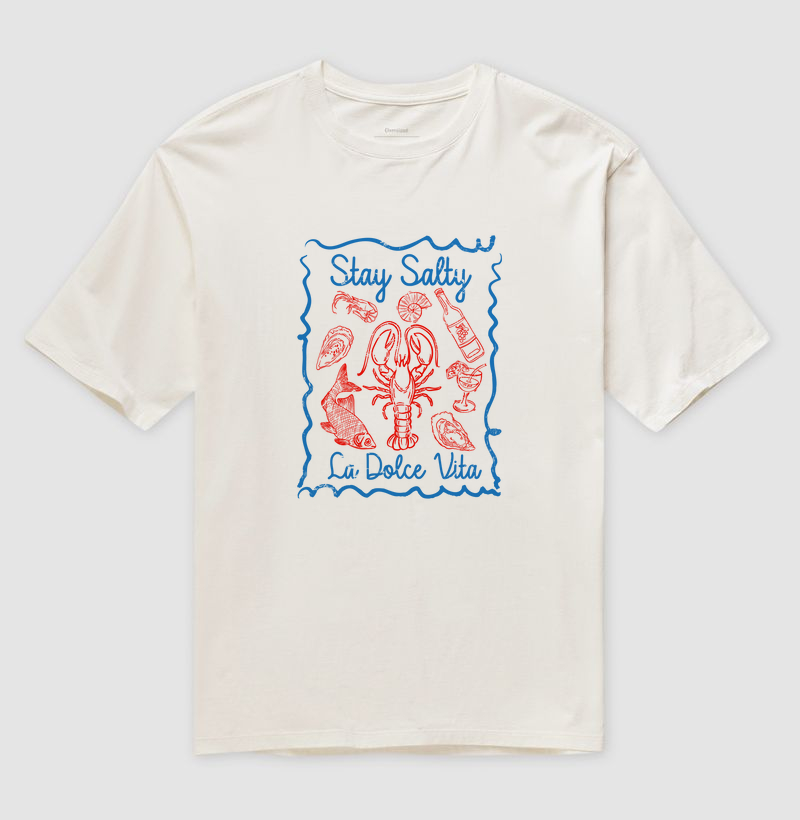 Camiseta Oversized Stay Salty