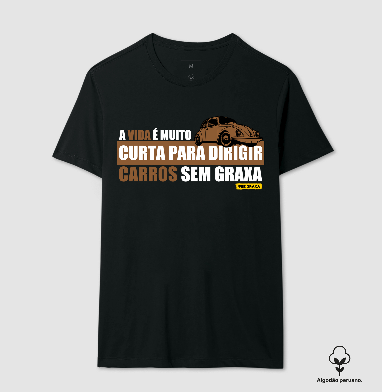 A Vida é Muito Curta Fusca Marrom