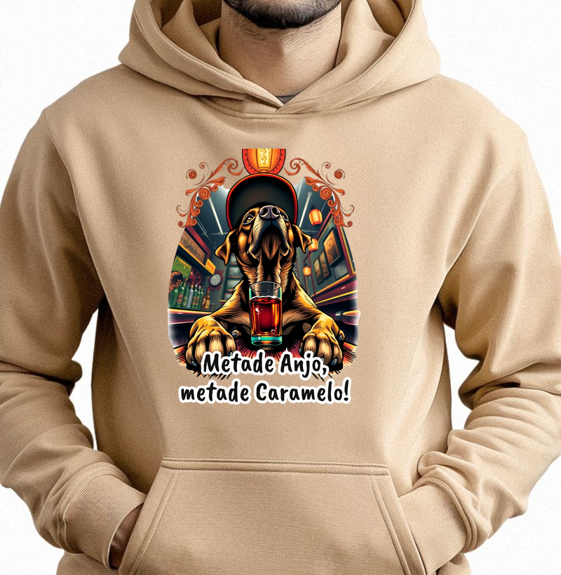 Hoodie Moletom Metade Anjo, Metade Caramelo
