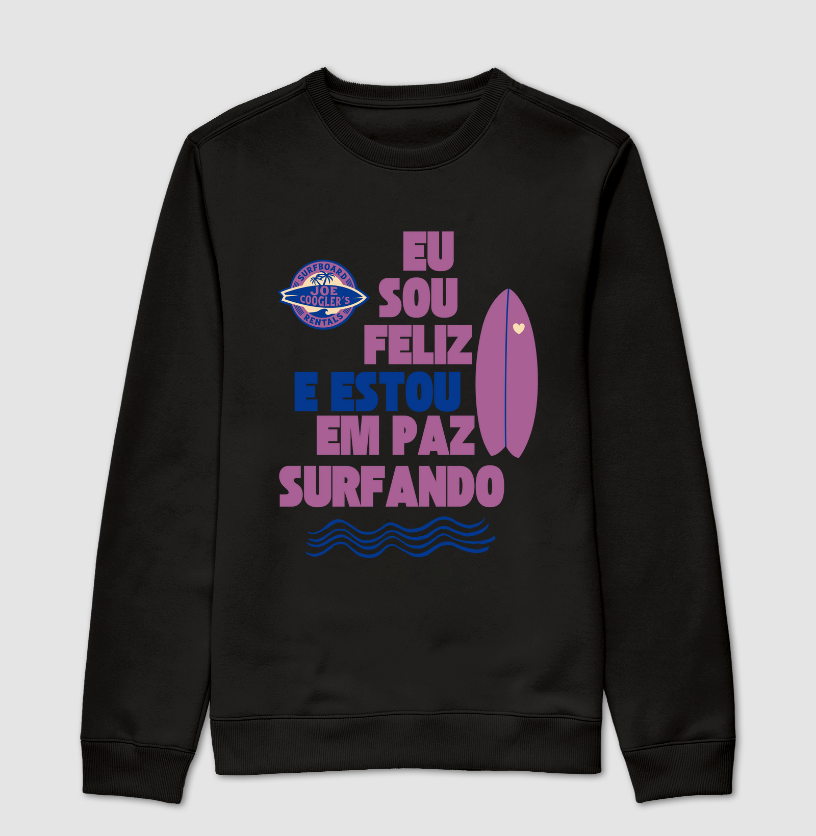 EU SOU FELIZ E ESTOU EM PAZ SURFANDO.
