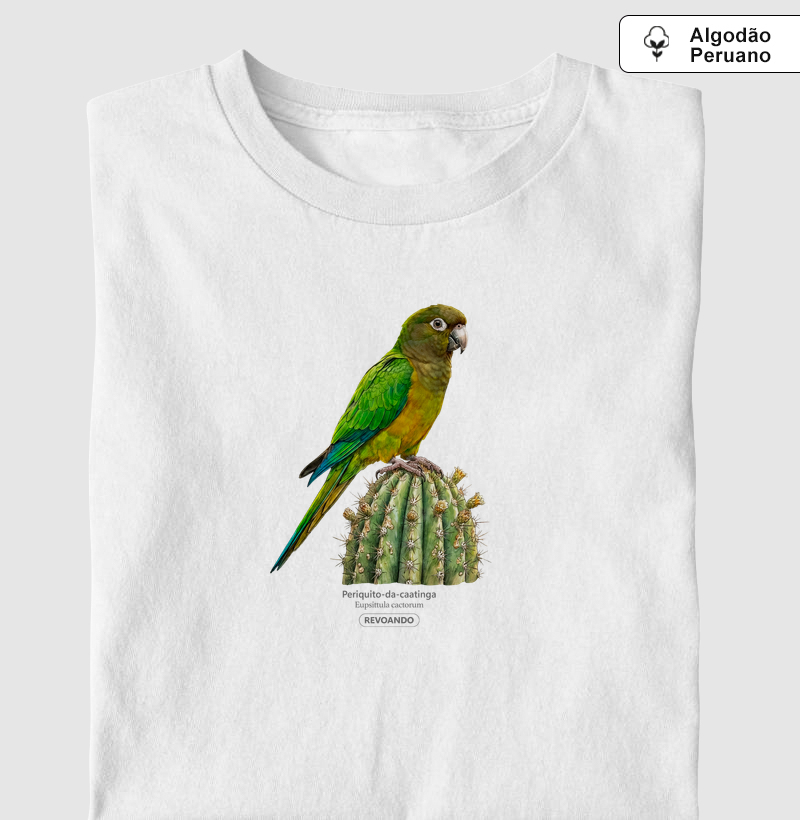 Traços Alados - Periquito-da-caatinga - Algodão Peruano