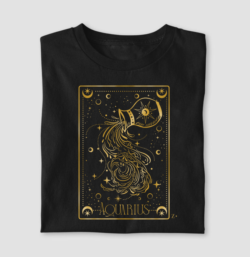 Camiseta Signos AQUÁRIO - LETTER