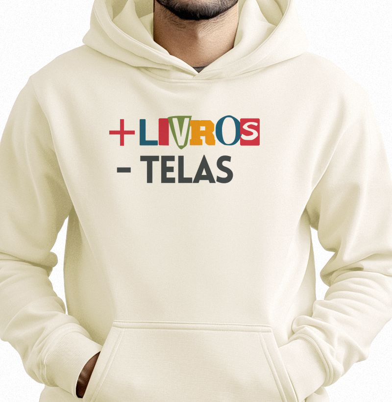 Moletom Hoodie Slim | + Livros - Telas