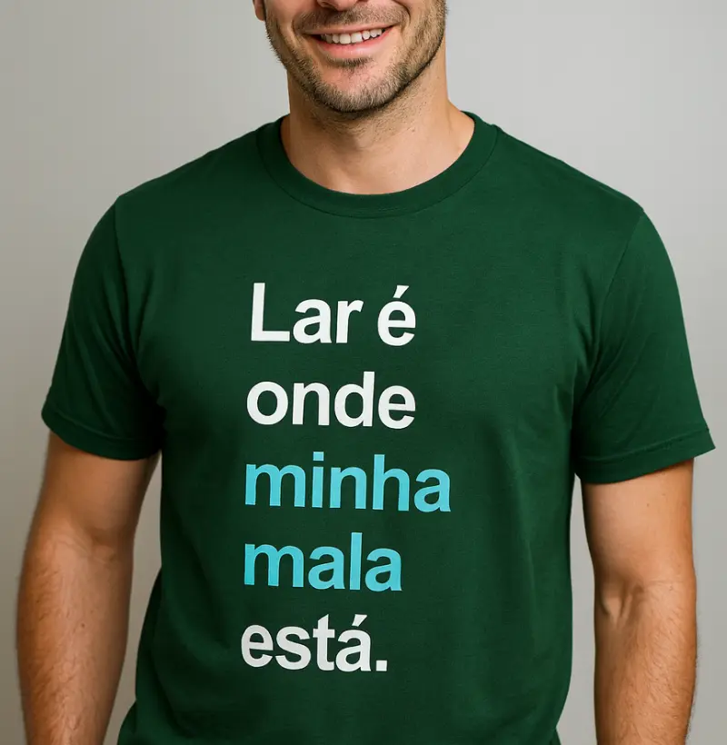 Lar é onde minha mala está