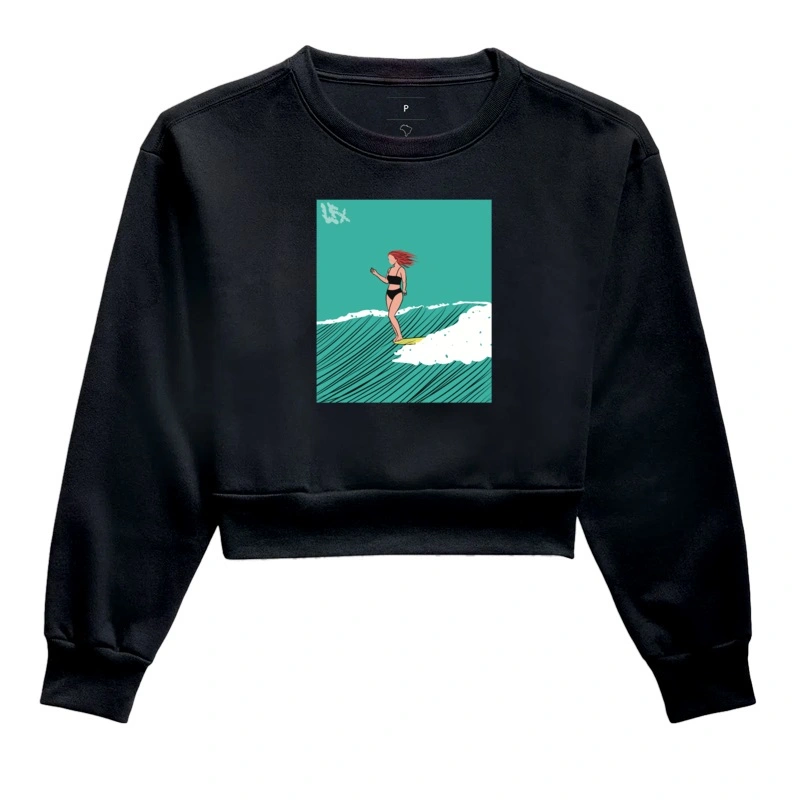 Moletom Cropped Mulher Surfista Hang Ten V01