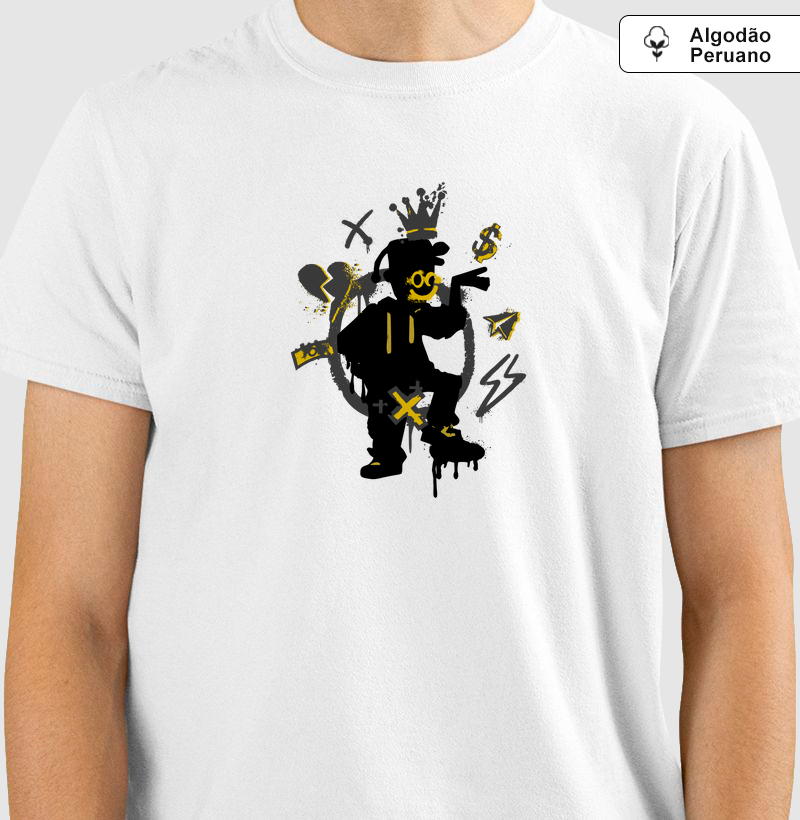 Urbano em Evidência: Camiseta em Algodão Peruano - Viva a Arte das Ruas