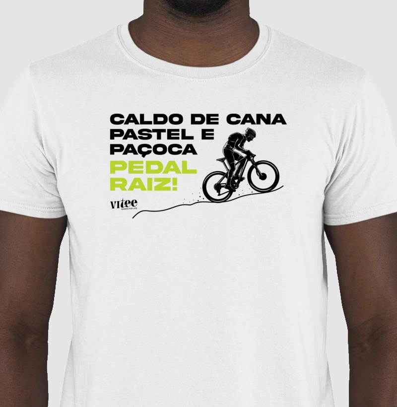 CAMISETA PEDAL RAIZ | CALDO DE CANA, PASTEL E PAÇOCA