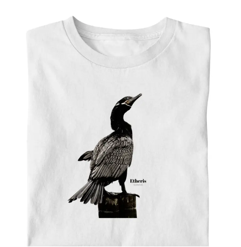 Camiseta Masculina Estampa Silentius Etheris - Branco